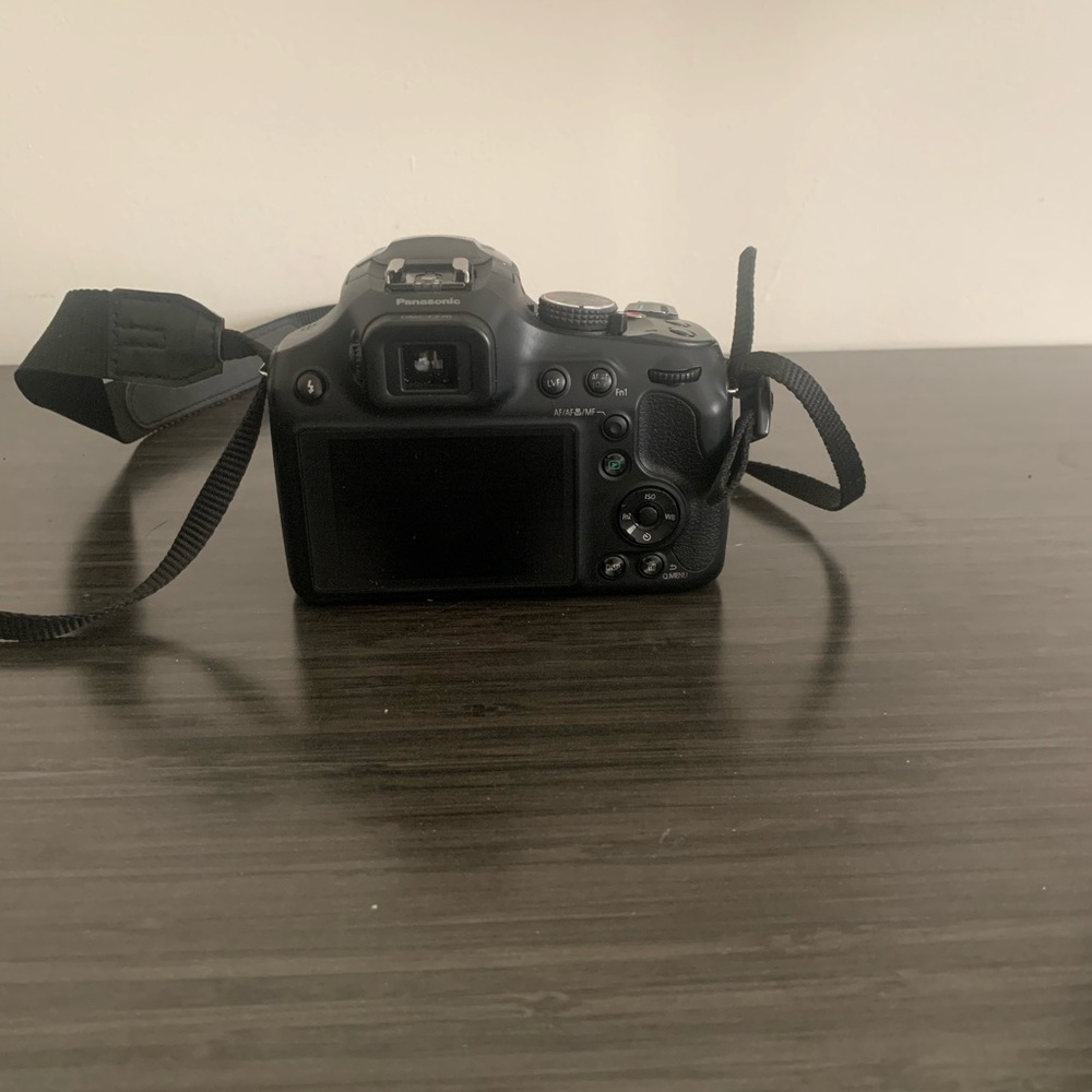 Panasonic Black Digital Camera with Zoom Lens and Viewfinder